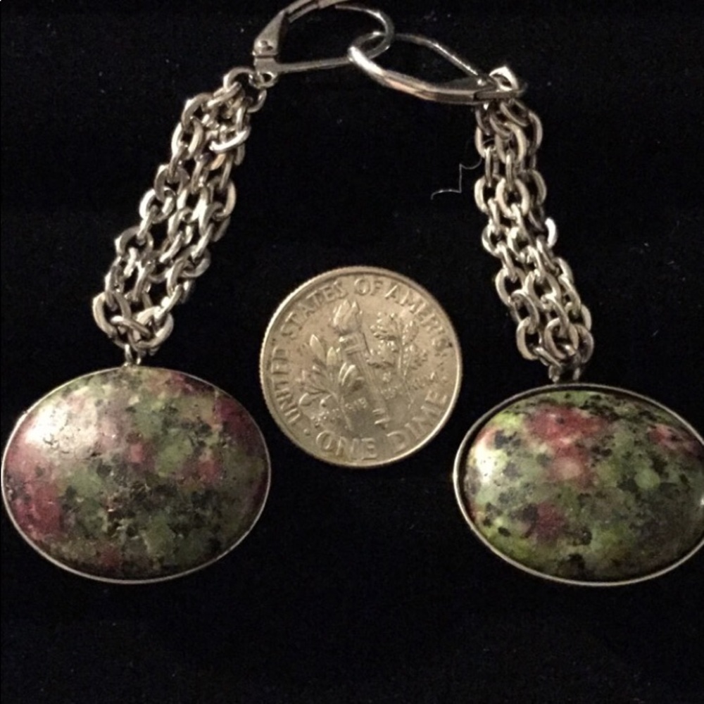 Ruby zoisite earrings